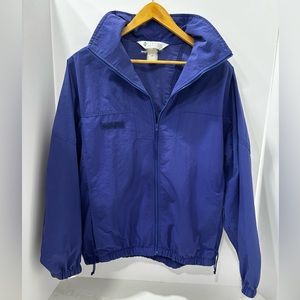 Vintage 90s Columbia Purple Full Zip Windbreaker Jacket Medium
